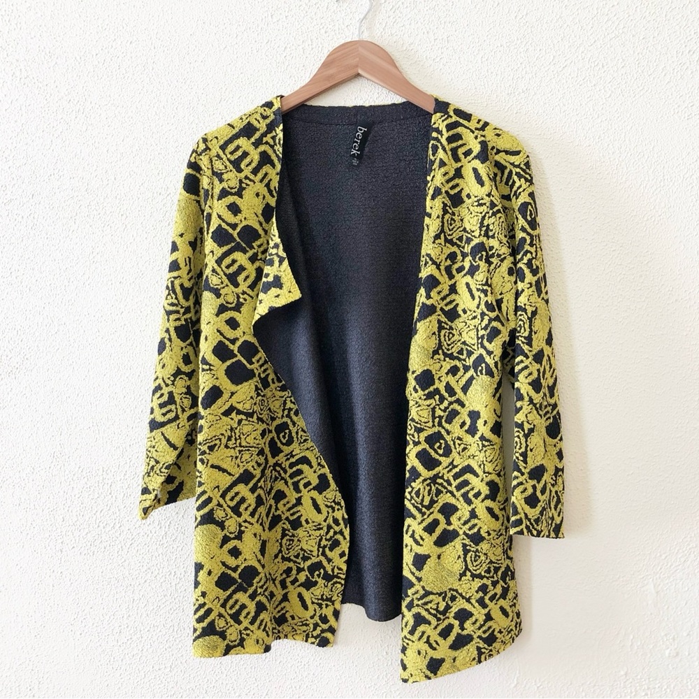 BEREK Textured Open Front Cardigan XL